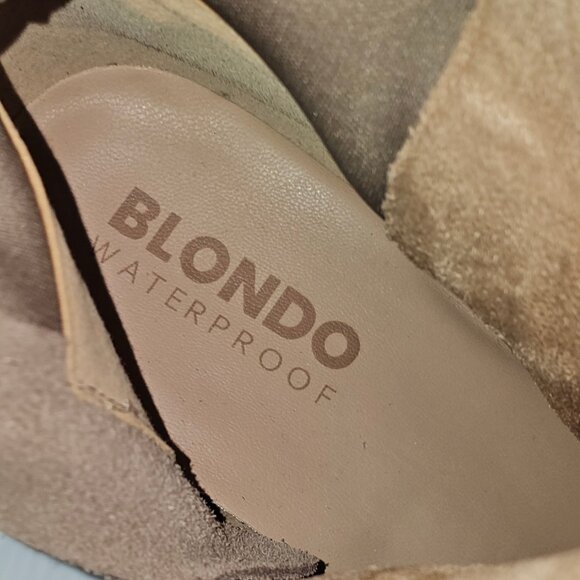 Blondo Tenor Tall Knee High Boot Womens 11 Tan Suede Waterproof Block Heel NEW - Picture 11 of 14